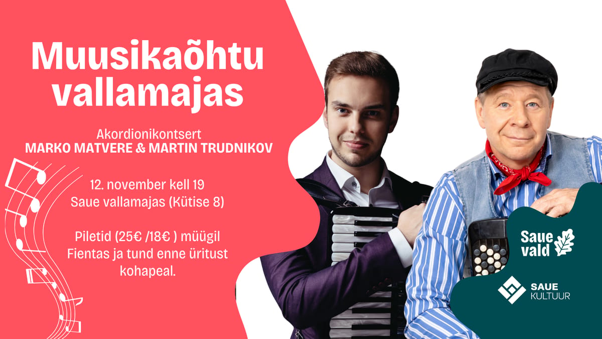 Muusikaõhtu vallamajas - Marko Matvere ja Martin Trudnikov
