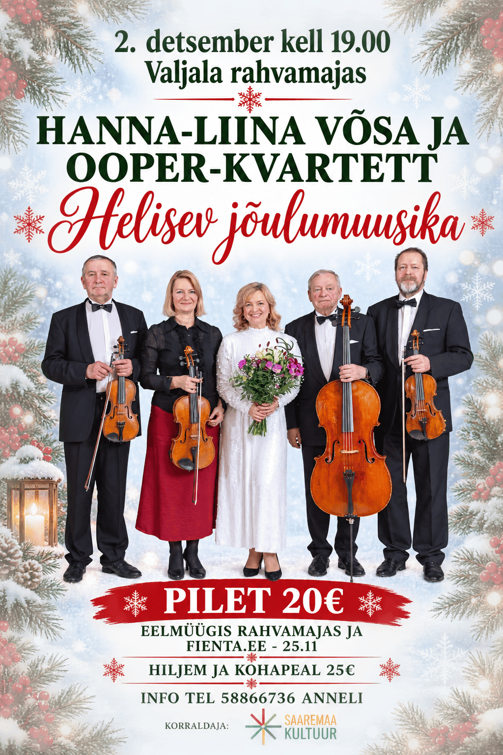 Hanna-Liina Võsa ja ooper-kvartett "Helisev jõulumuusika"