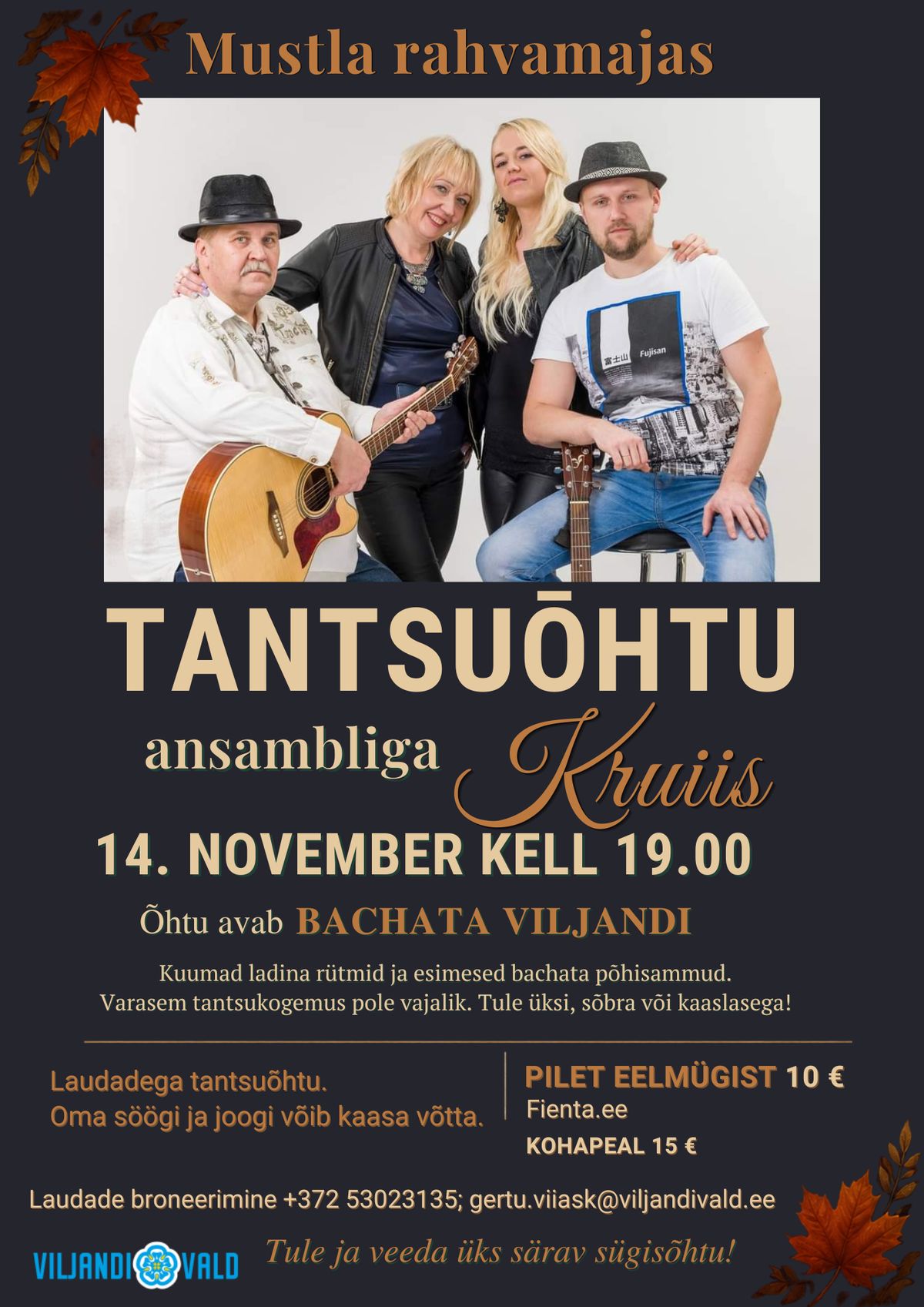 Tantsuõhtu ansambliga Kruiis