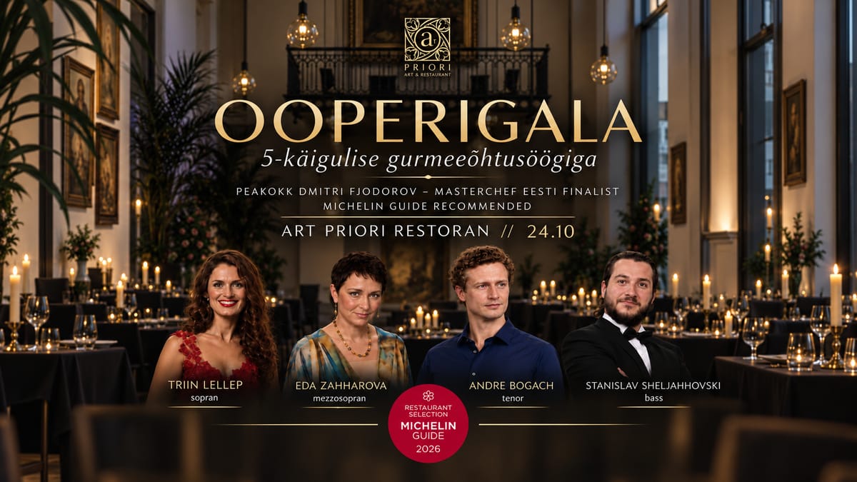 Ooperigala 5-käigulise gurmeeõhtusöögiga