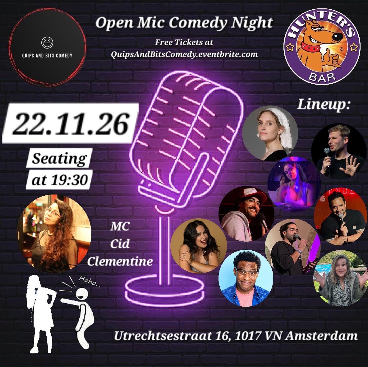 Hunter's Bar Open Mic Comedy - Tickets | Fienta