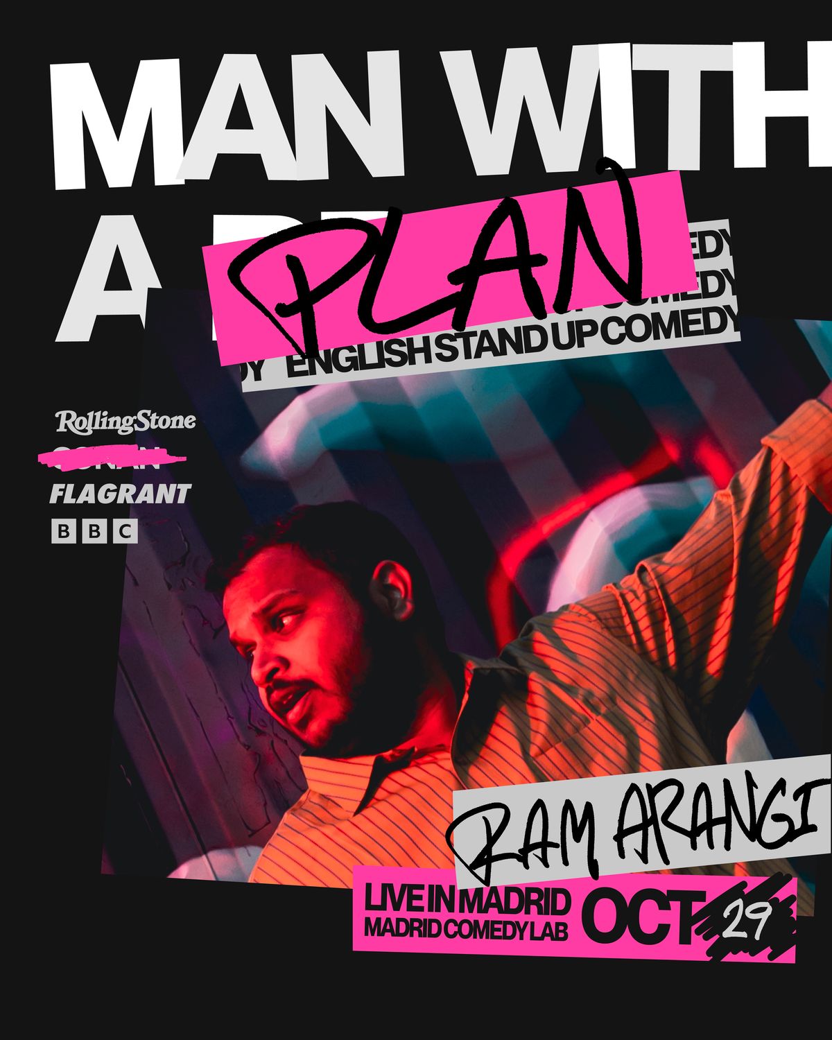 MAN WITH A PLAN - English Stand-Up Comedy Show by Ram Arangi - Madrid