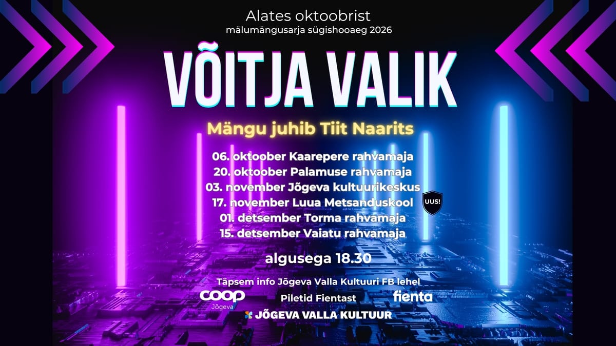 Mälumängusari VÕITJA VALIK_UUS hooaeg!