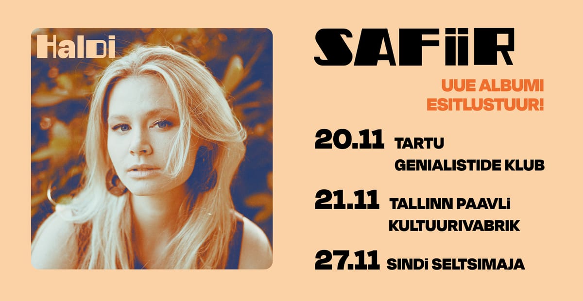 Haldi - "Safiir" albumiesitlus Tartus