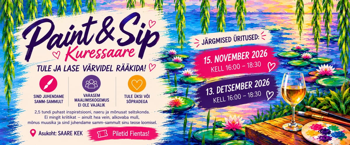 Tule ‘paint & sip’ õhtule!