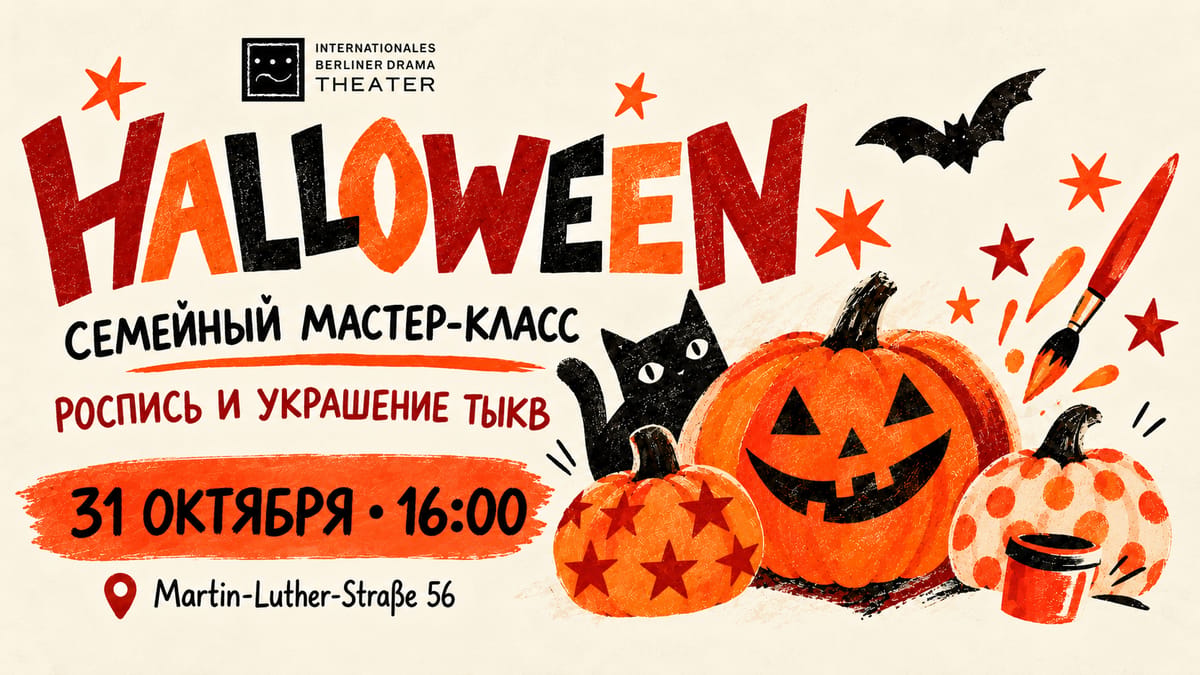 Halloween - семейный мастер-класс по росписи и украшению тыкв