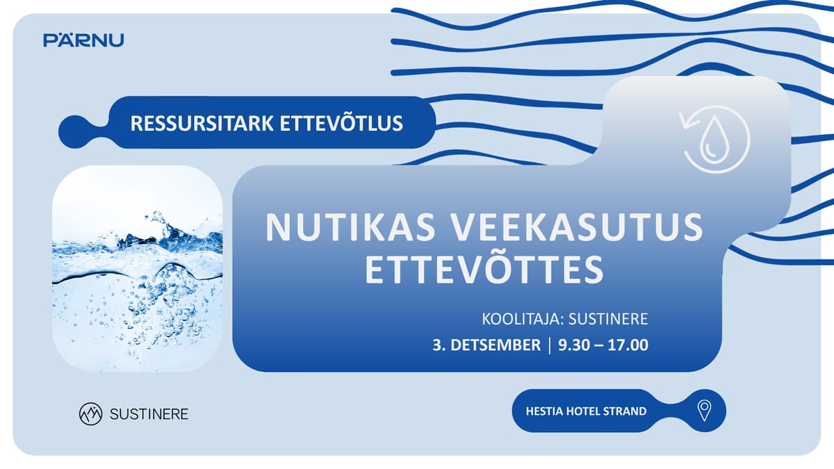 Ressursitark ettevõtlus: nutikas veekasutus ettevõttes