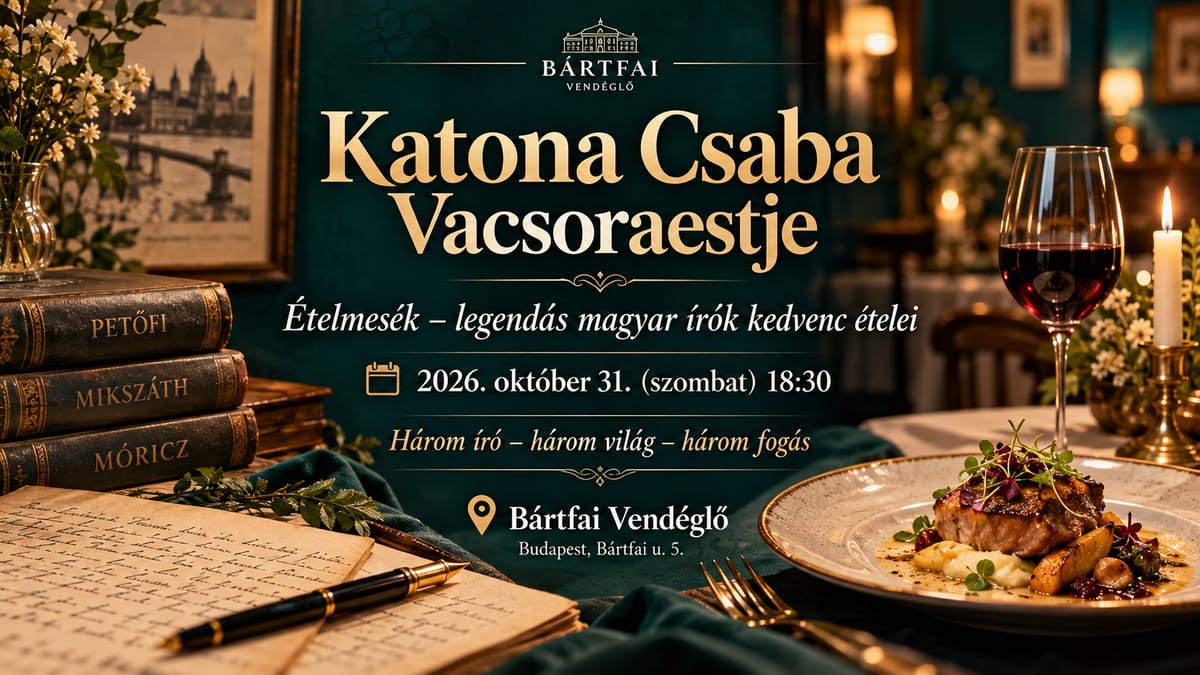 ÉTELMESÉK – Gasztrotörténeti vacsora Katona Csabával
