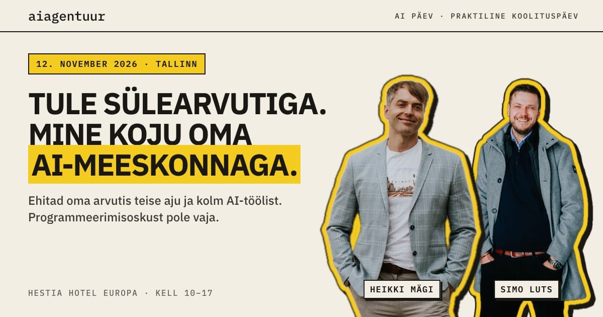 AI Päev: praktiline AI koolitus Tallinnas