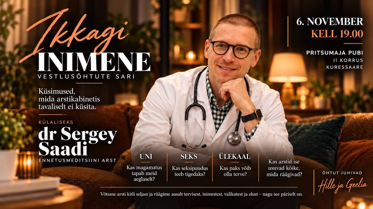 Vestlusõhtute sari „Ikkagi inimene“ – külas dr Sergey Saadi