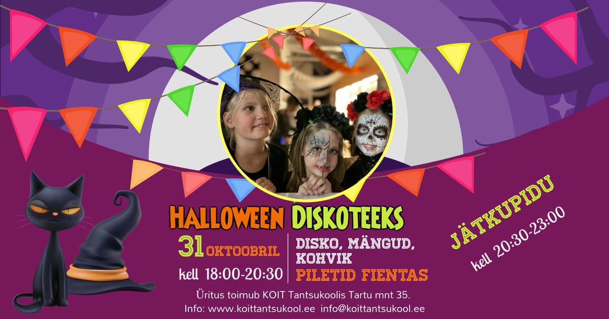 HALLOWEENi DISKO lastele ja noortele
