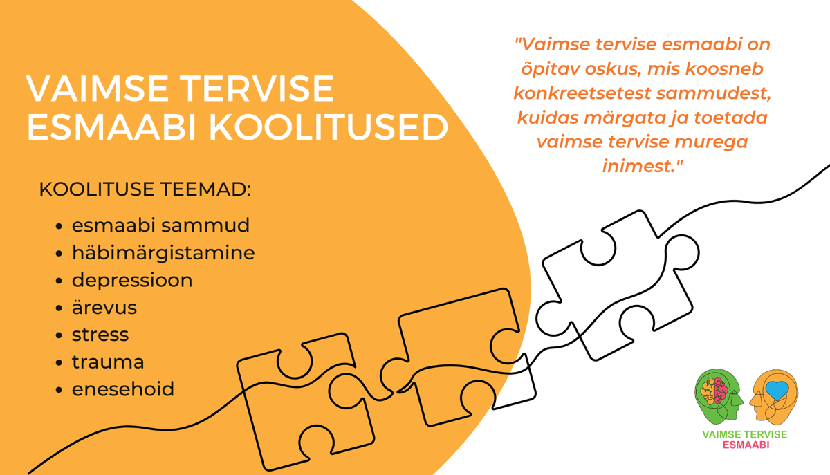 Vaimse tervise esmaabi töökohal - otsekontaktis koolitus Tallinnas 10.+17.02.2026
