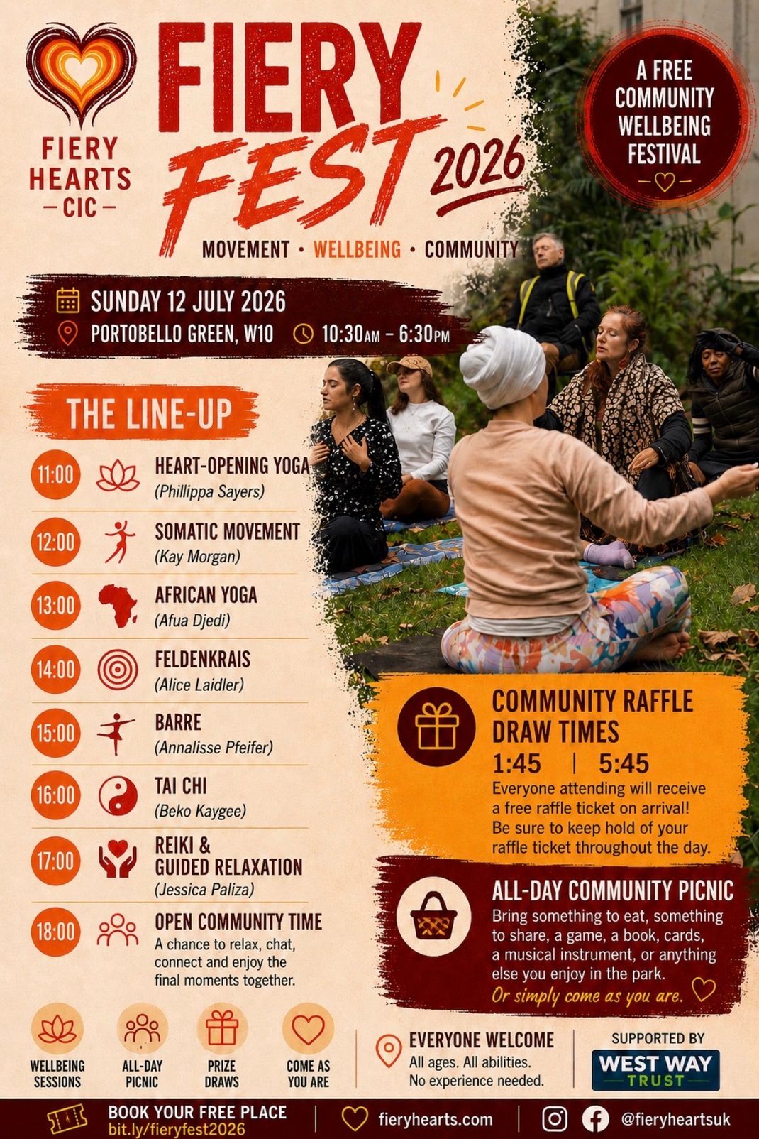 File Movement Register Format Fiery Fest 2026 | Free Community Wellbeing Festival - Tickets | Fienta