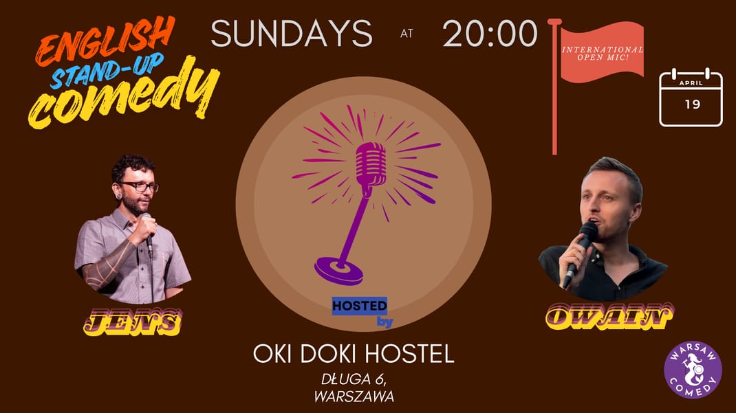 English Stand-Up Comedy: Oki Doki Open Mic - Bilety | Fienta