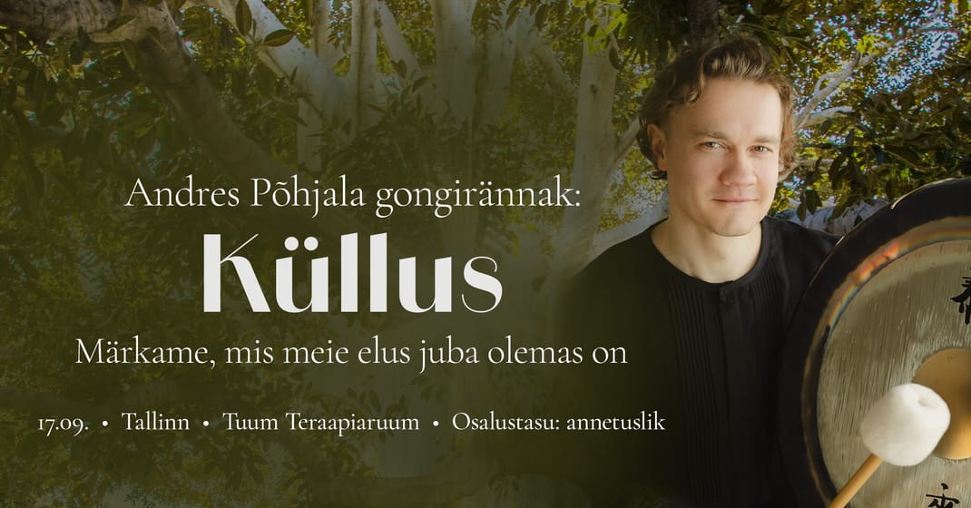TALLINN Gongirännak: "Küllus" Andres Põhjalaga