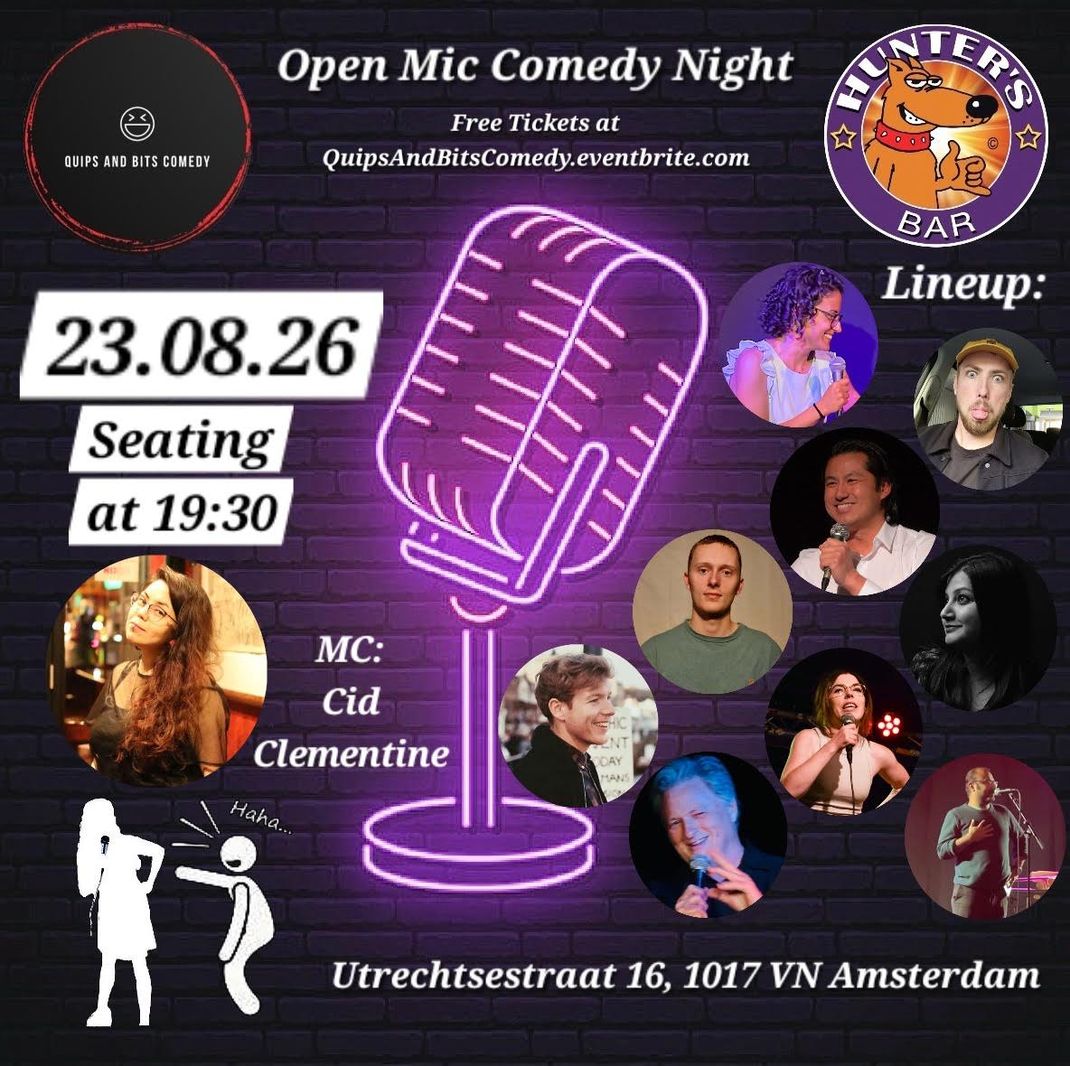 Hunter's Bar Open Mic Comedy — Otros · VN Amsterdam