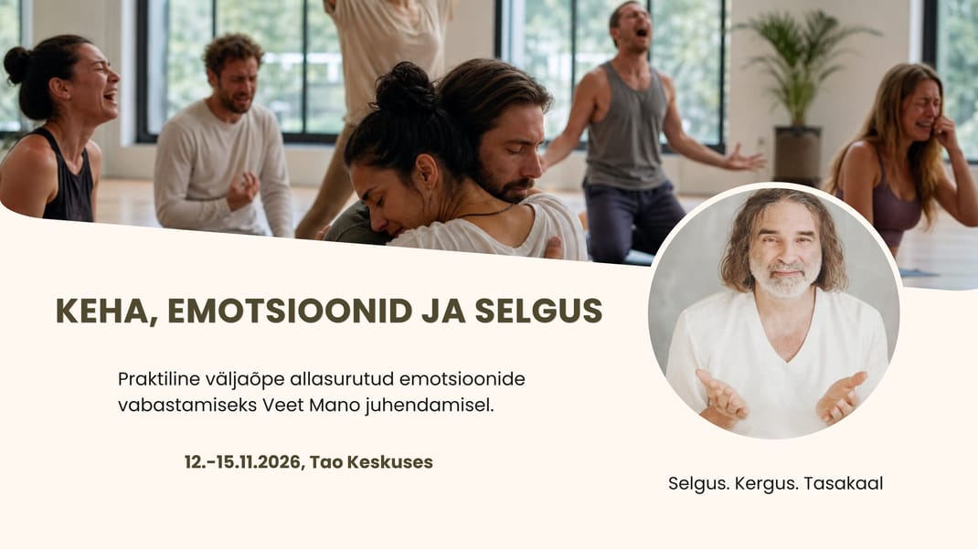 Event artwork: Body. Emotions. Clarity - practical training with Veet Mano