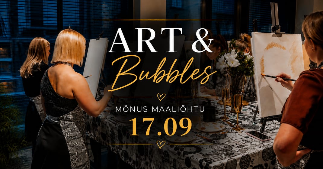 Art&Bubbles maali- ja mulliõhtu galeriis