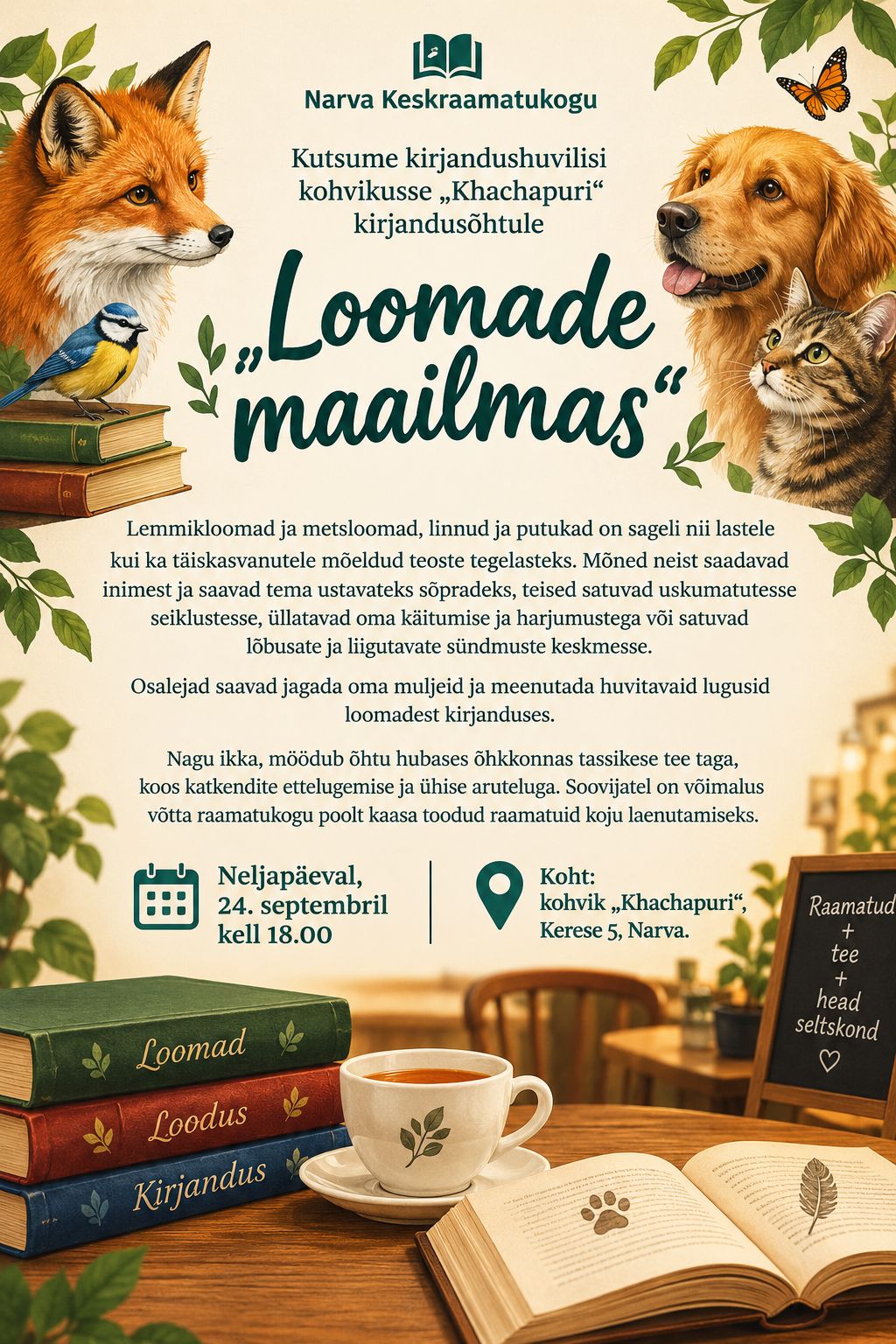 Kirjanduslik neljapäev kohvikus „Khachapuri“