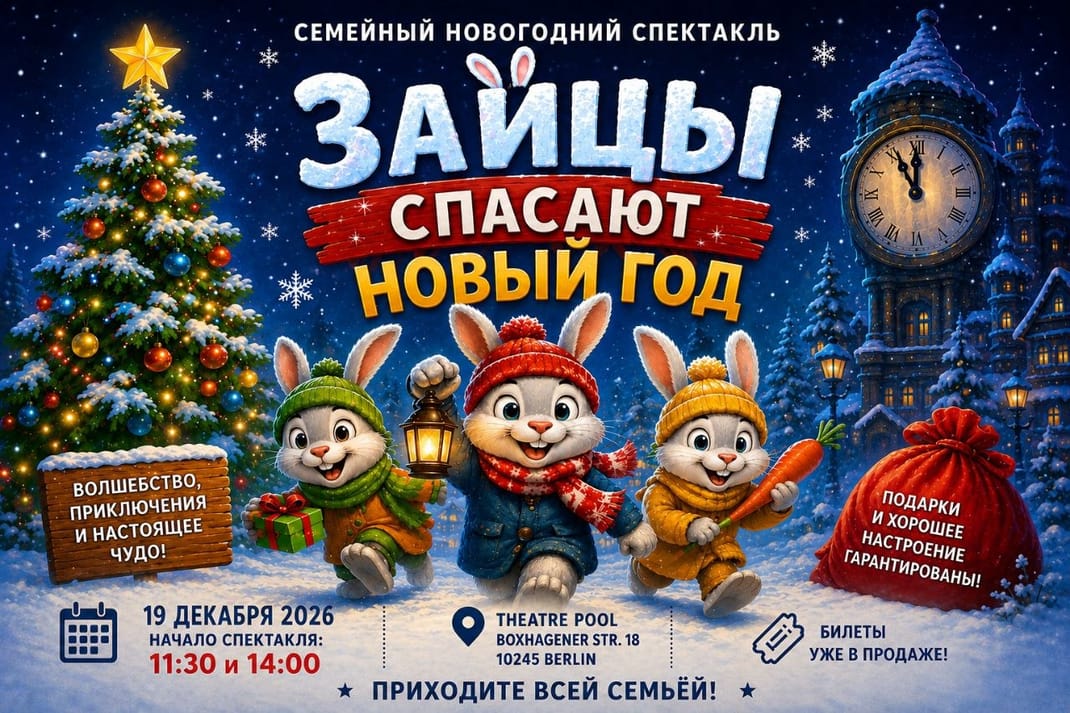"Зайцы спасают Новый Год" 3+, Новогодняя ЁЛКА для всей семьи