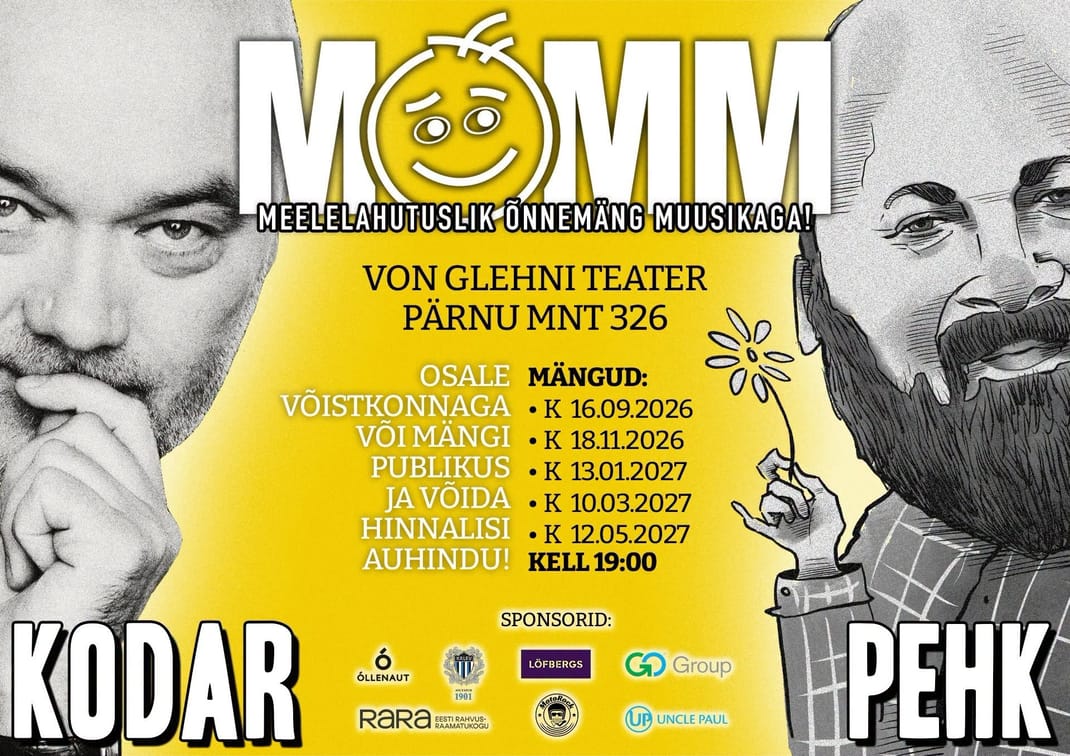 Event artwork: MÕMM - meelelahutuslik õnnemäng muusikaga ;) võistkonnapilet / publikupilet