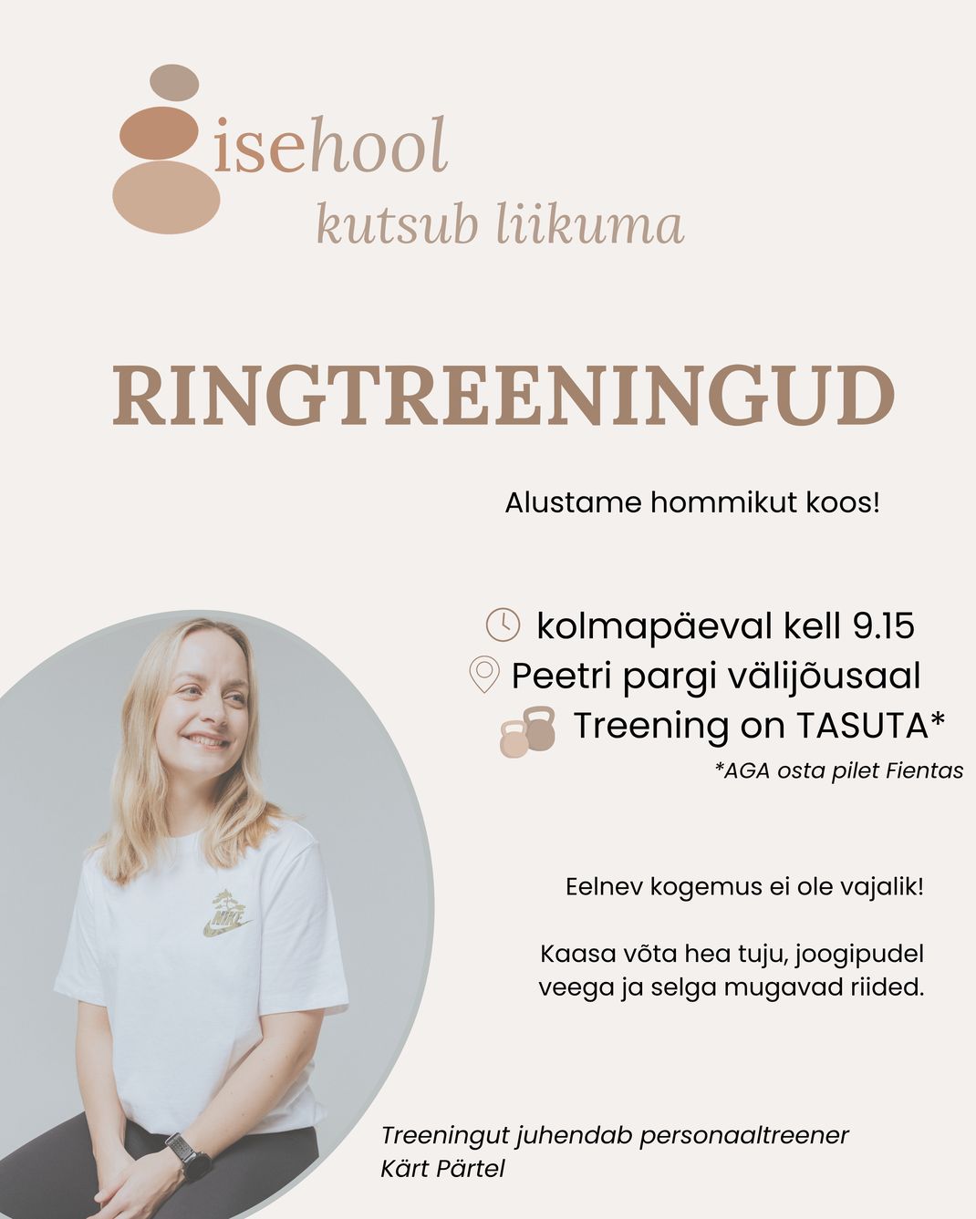 Hommikune ringtreening Peetri pargis 26.08.2026 kell 9.15 — Other · Peetri