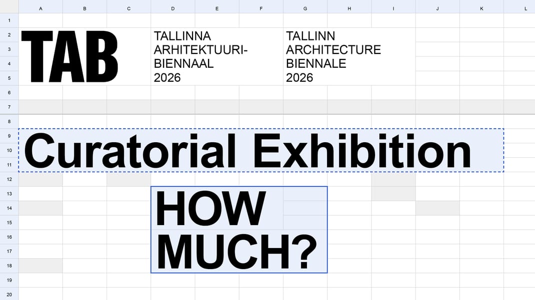 TAB 2026 Curatorial Exhibition “How much?”