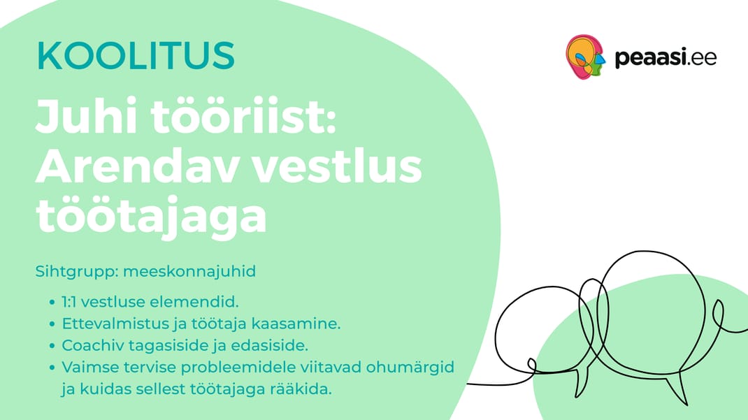 Juhi tööriist: arendav vestlus töötajaga - Tallinnas