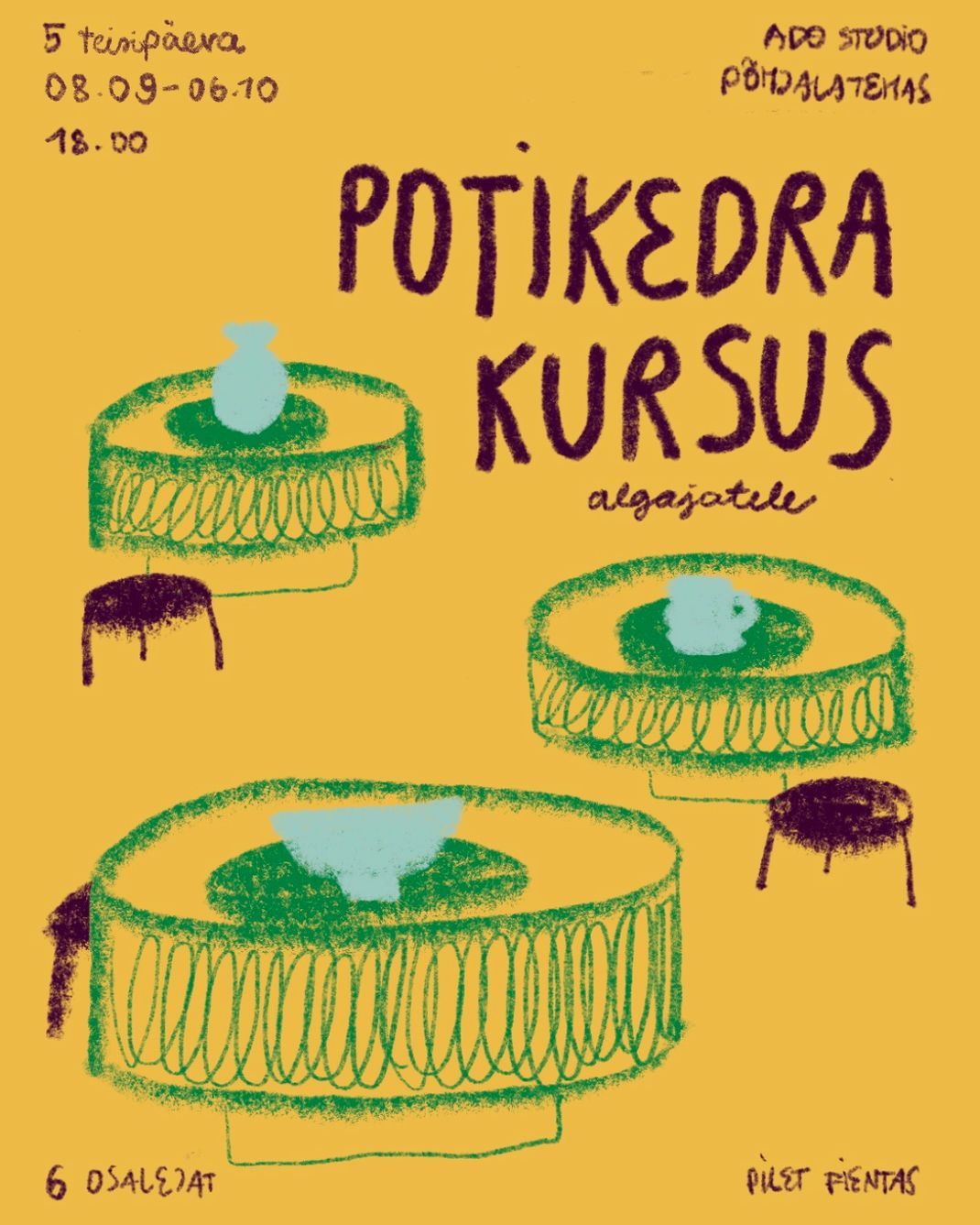 Potikedra kursus | ADO STUDIO keraamika Põhjalas