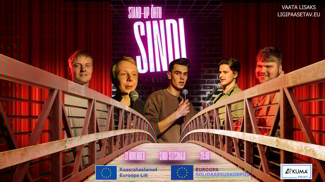 Sindi stand-up õhtu TASUTA! Sindi stand-up õhtu TASUTA!