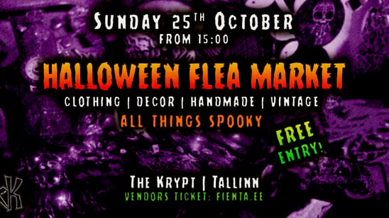 Meklēšanas rezultāta izrādes "25.10. • Helovīna blusu tirdziņš, 3. daļa @ Krypt Spooky bārā, Tallinā" attels
